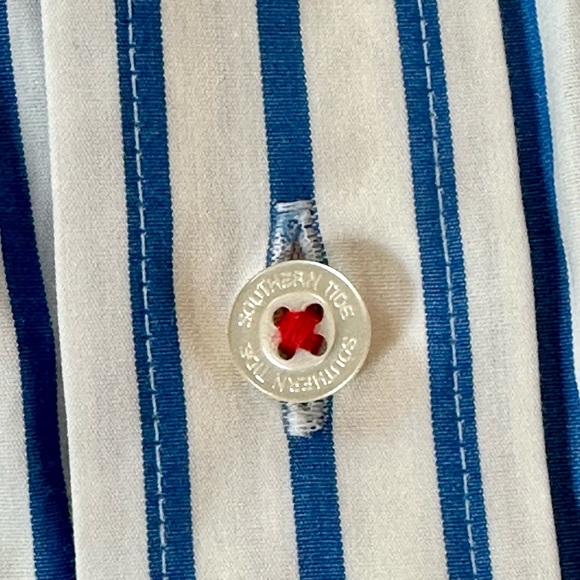 Southern Tide Striped Men’s Button-Down Medium Classic Fit - Picture 3 of 10